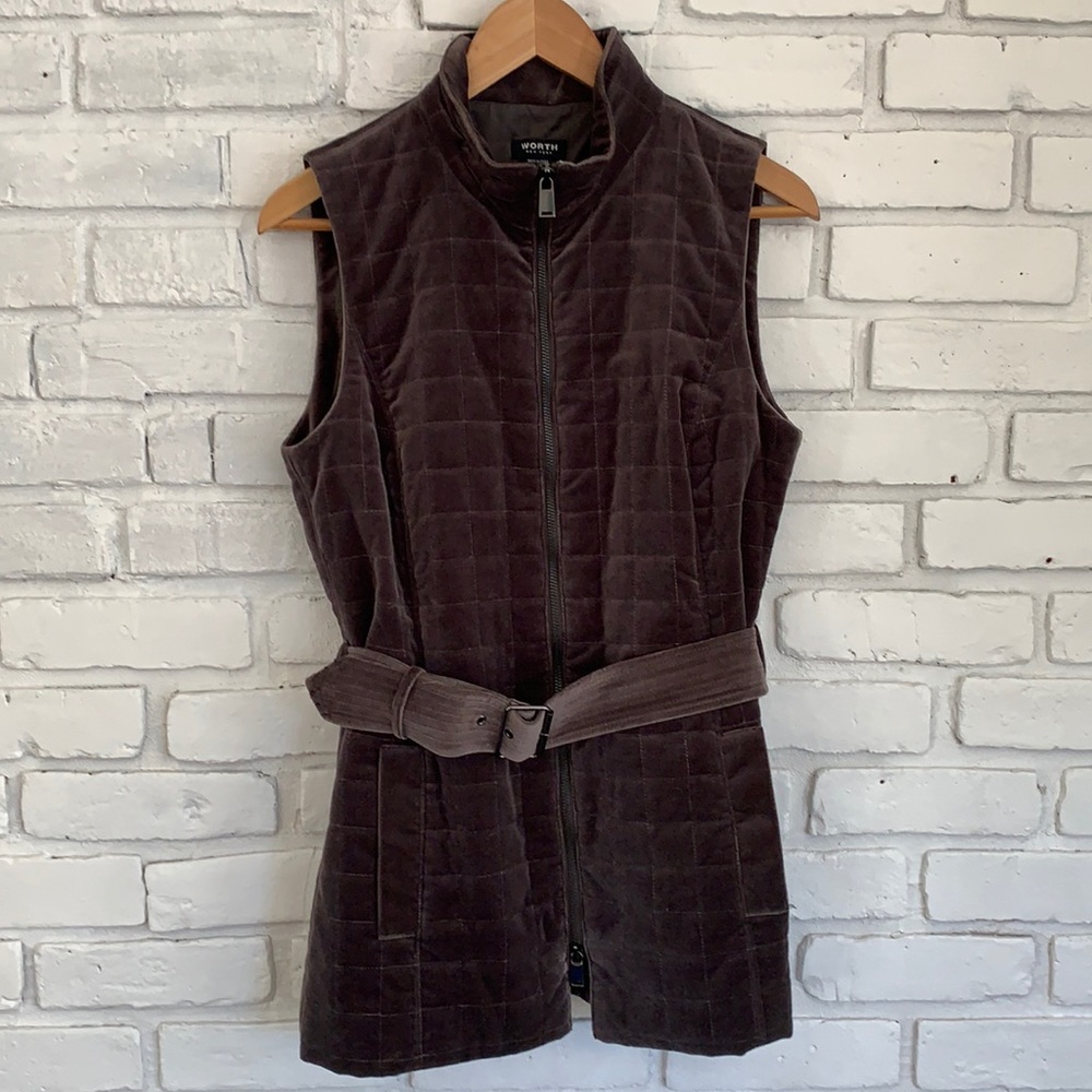 Worth belted vest